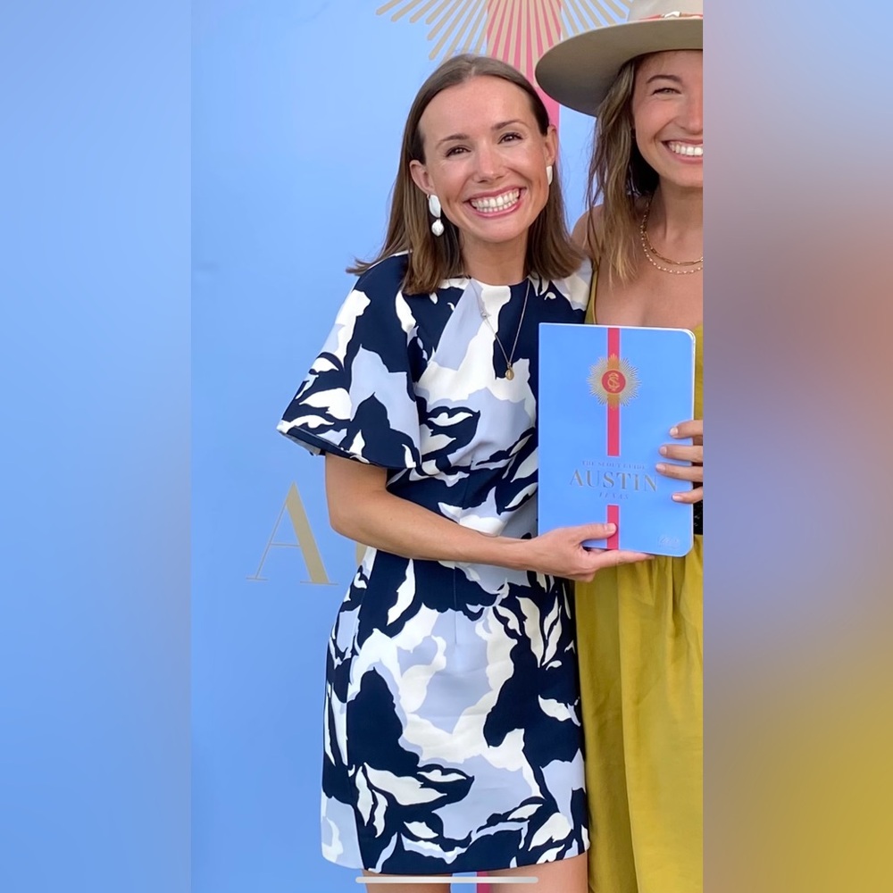 KEEPSAKE the Label Navy and Cream Dress